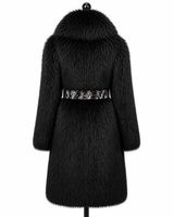 Archive & Vintage Finn Raccoon Coat with Patterned Front Panel-  Viktor & Rolf