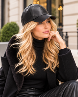 Made in Italy Lamb Leather Baseball Hat- Maximilan