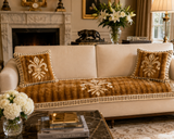 One-of-a-Kind Dyed Sable & Mink Intarsia Runner and Pillow Set