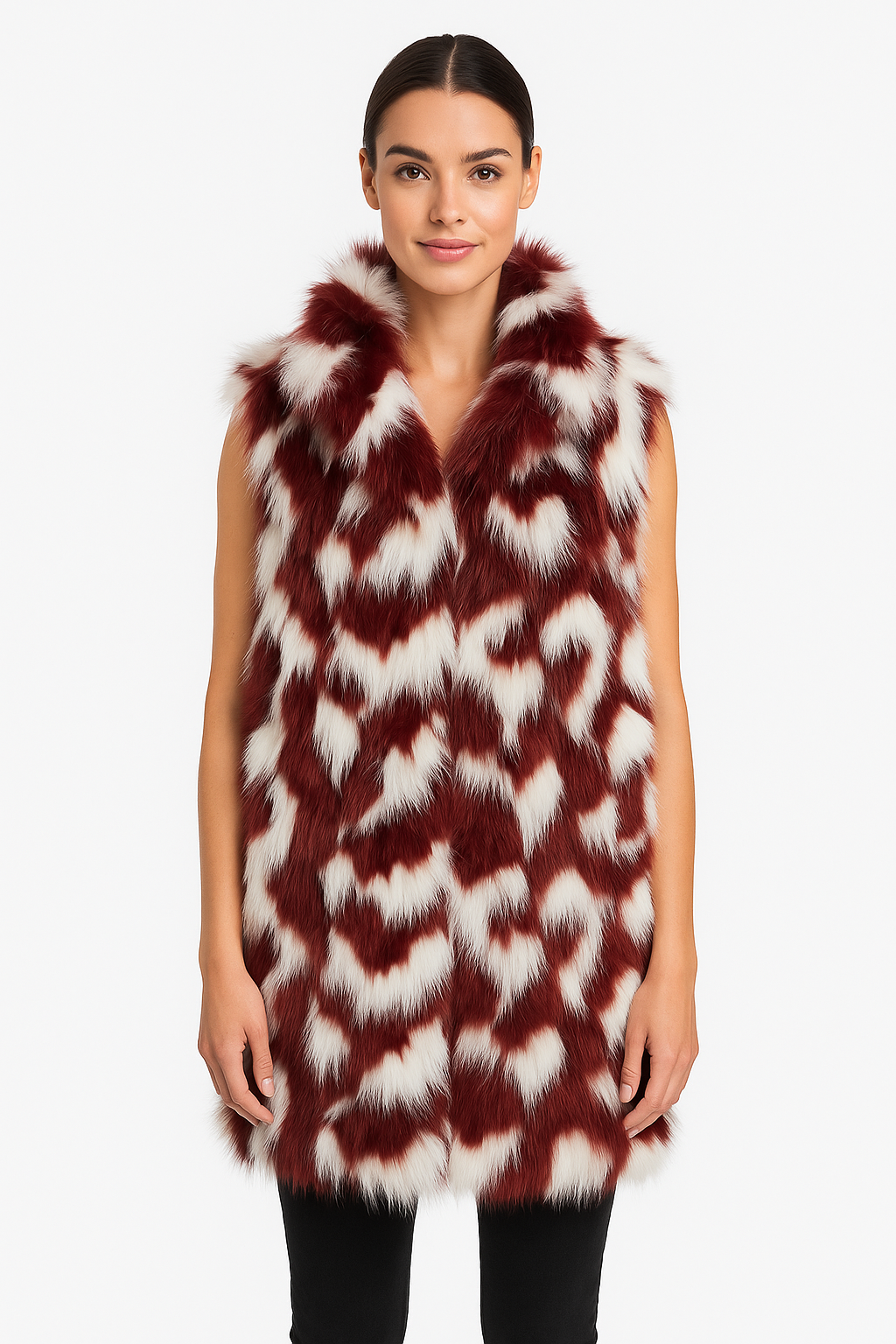 Dyed Fox section Reversible vest