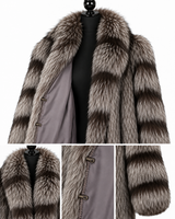 Archive & Vintage 51" Natural Silver Fox Coat