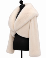 Archive & Vintage 16" Off White Mink Bolero