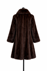 Archive & Vintage Mahogany Let-out Mink Coat - 36"