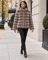 Maximilian One-of-a-Kind 26" Seafoam Dyed Russian Sable Jacket