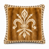 One-of-a-Kind Dyed Sable & Mink Intarsia Runner and Pillow Set