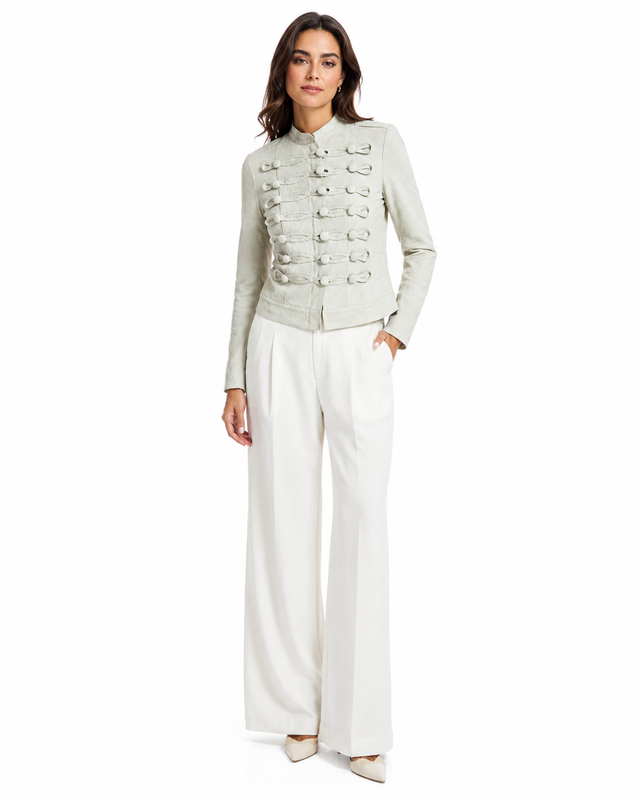 Maximilian Women's Suede Military Jacket