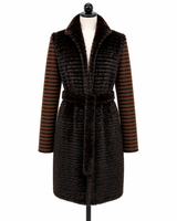 Archive & Vintage Reversible Mink & Suede Coat – Ribbed Mink / Horizontal Suede, 39"