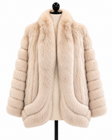 Archive & Vintage Design 29" Blush dyed Fox Oversized Jacket