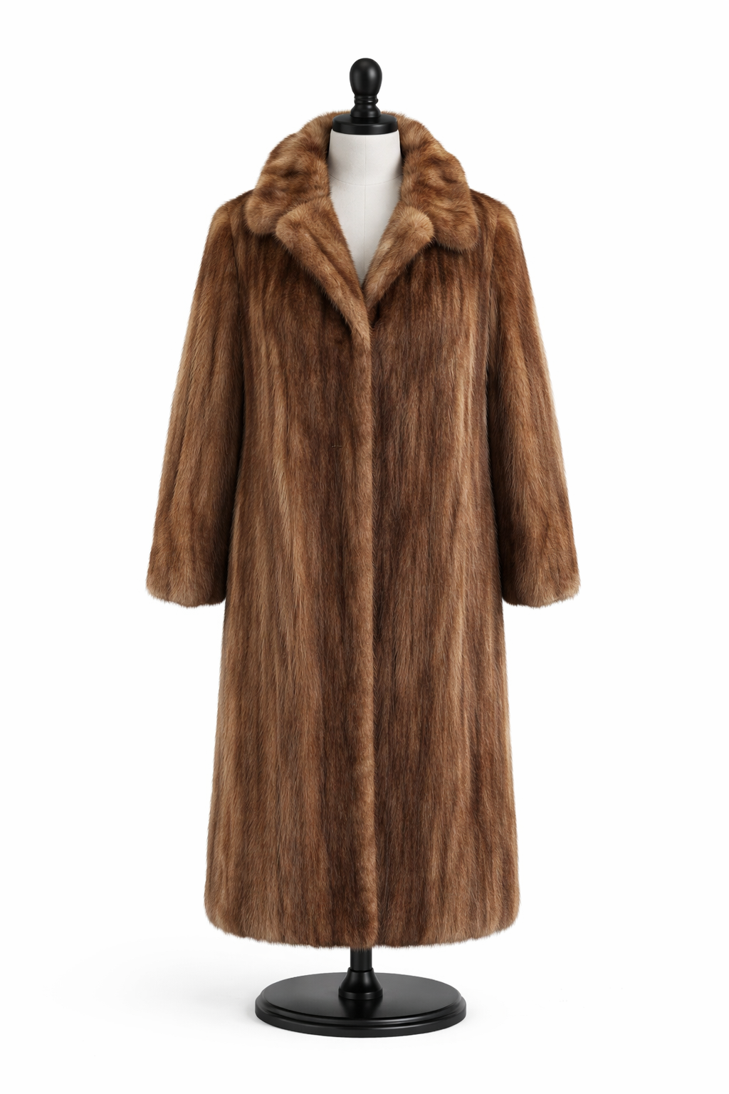 Archive & Vintage Mink Coat with Notch Collar-42"