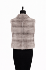 Archive & Vintage Silver Grey Mink Vest- 19"
