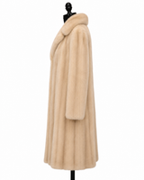 Archive & Vintage 38" Azurine Mink Coat with Notch Collar