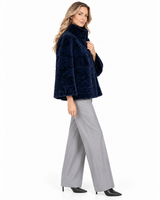 Maximilian 24" Navy Dyed Broadtail Swing Jacket