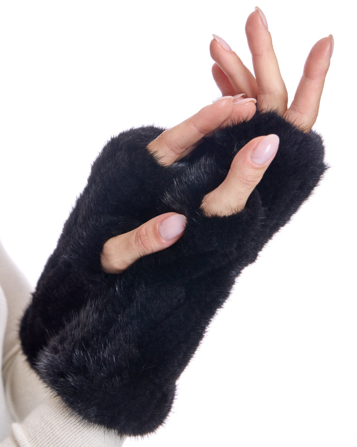 Knitted Mink SectionGloves
