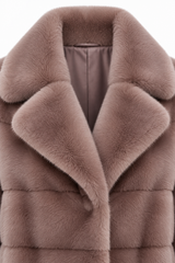 Maximilian One-of-a-Kind 36" Mauve Degrade Dyed Mink Coat with Notch Collar
