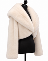 Archive & Vintage 16" Off White Mink Bolero