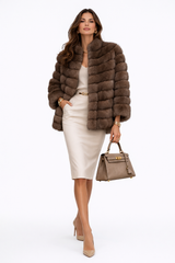 Tortora Dyed Russian Sable Jacket -27"