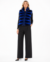 Maximilian 19" Cobalt Blue dyed Chinchilla Vest