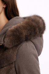 Russian Sable & Cashmere Mixed Media Hooded Jacket | Maximilian