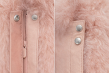 Luxury Cashmere Vest with Leather Side Panel- 28"
