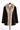 Archive & Vintage Brown Mink with Crystal Dyed Fox Tuxedo-32"