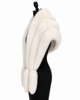 Archive & Vintage Off White Fox Stole with Tails