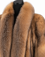 Archive & Vintage 49" Crystal Fox Coat with Tuxedo Collar