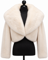 Archive & Vintage 16" Off White Mink Bolero