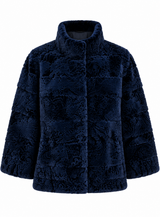 Maximilian 24" Navy Dyed Broadtail Swing Jacket