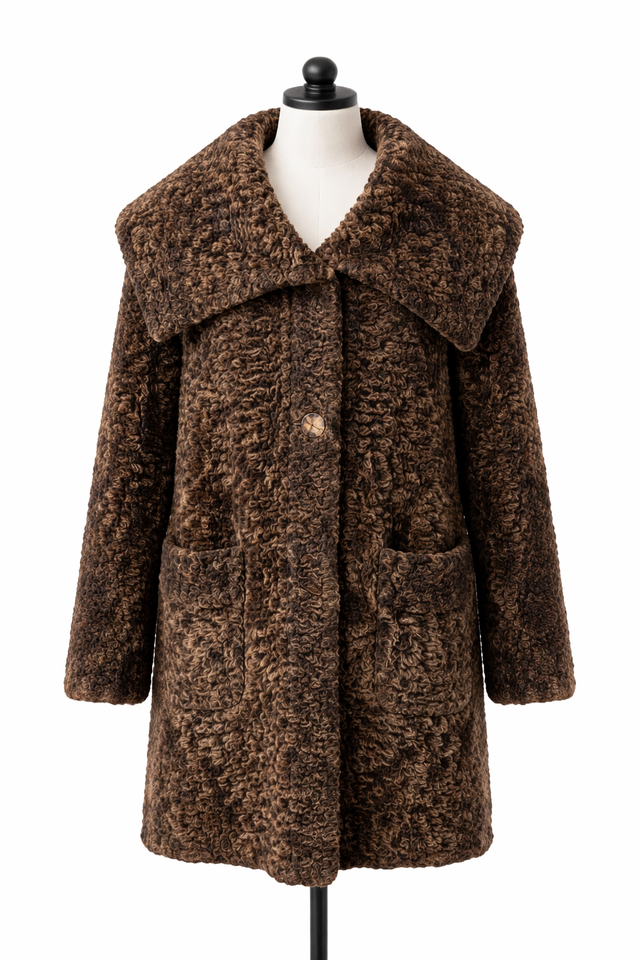 Archive & Vintage Reversible Swakara Lamb Coat -34"