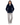 28" Reversible Navy Shearling Lamb Hooded Jacket - Maximilian