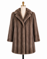 Archive & Vintage 31" Blue Iris Mink Jacket with Notch Collar
