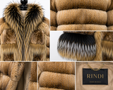 Archive & Vintage Citronella Dyed Chinchilla Coat with Fox Trim- Rindi