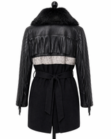 Archive & Vintage Wool Blend Jacket with Beaver Collar