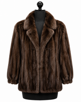 Archive & Vintage Natural Leticia Mink Jacket with Notch Collar-27"