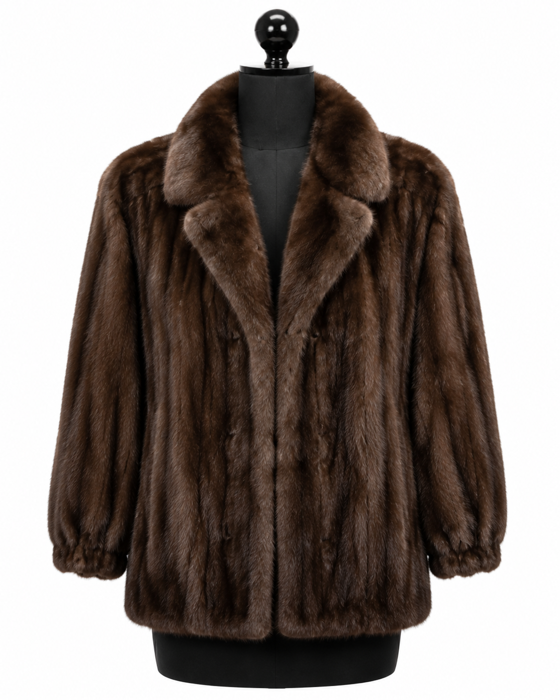 Archive & Vintage Natural Leticia Mink Jacket with Notch Collar-27"