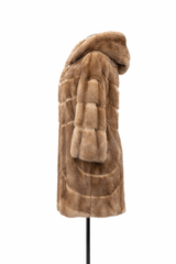 Archive & Vintage Caramel Mink coat with Sheared Mink Inserts- 32"