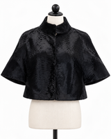 Archive & Vintage 16" Black Broadtail Evening Cape Jacket