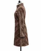 Archive & Vintage 36" Taupe Swakara Lamb Coat with Stand Collar