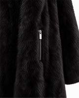 Archive & Vintage 32" Black Mink Jacket with Hood and Zipper Front