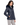 28" Reversible Navy Shearling Lamb Hooded Jacket - Maximilian