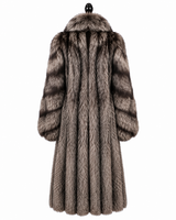Archive & Vintage 51" Natural Silver Fox Coat