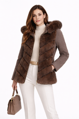 Russian Sable & Cashmere Mixed Media Hooded Jacket | Maximilian