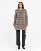 Sapphire dyed Mink Horizontal Jacket 33" Long