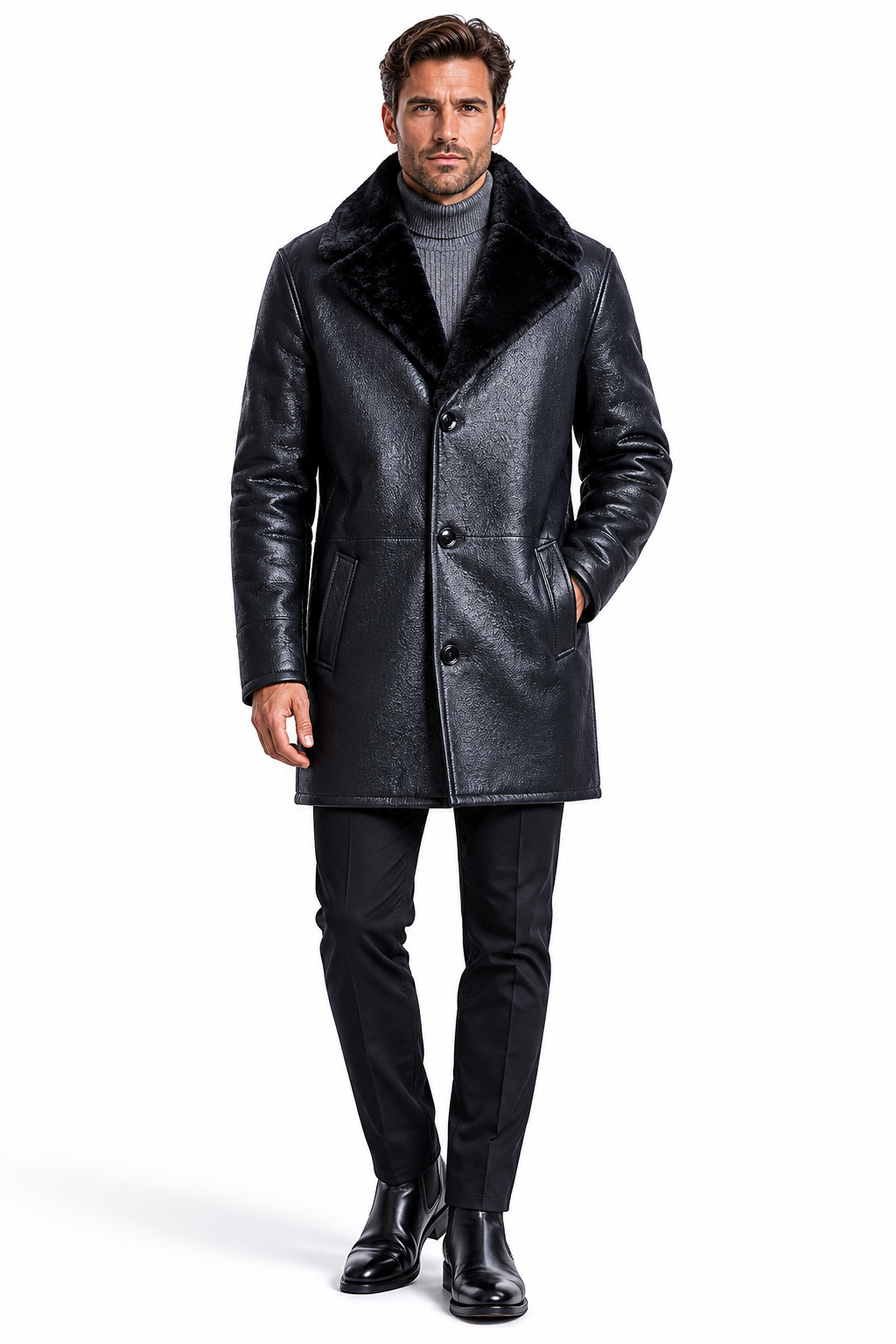 Men's Nappa Shearling Lamb Jacket-Maximilian