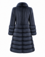Maximilian 37" Denim Blue Dyed Sable Coat