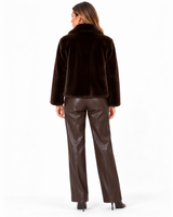 Maximilian 22" Sheared Mink Jacket with Notch Collar