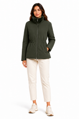 Dark Green Horizontal Reversible Mink Jacket -25"