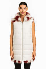 Dyed Fox section Reversible vest