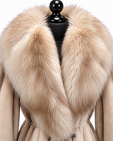 Archive & Vintage 24" Beige Dyed Sheared Mink Jacket with Fox Trim