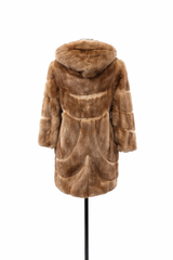 Archive & Vintage Caramel Mink coat with Sheared Mink Inserts- 32"
